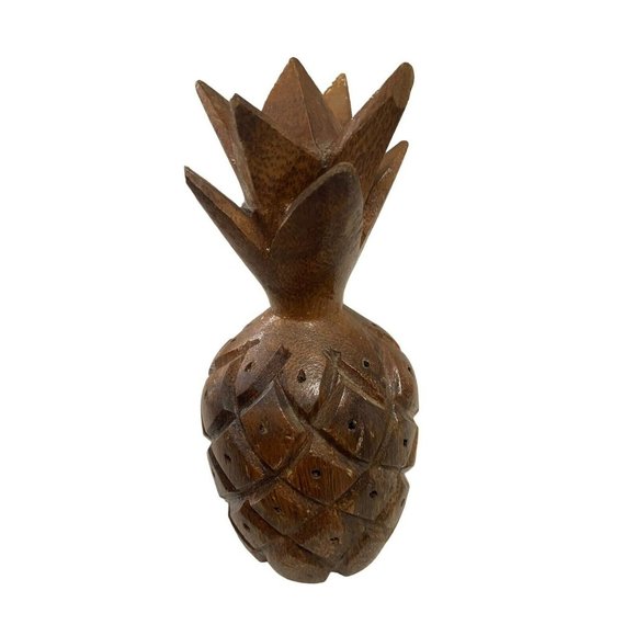 Unbranded Other - Wood Monkey Pod Wood Pineapple 6.5" Tall